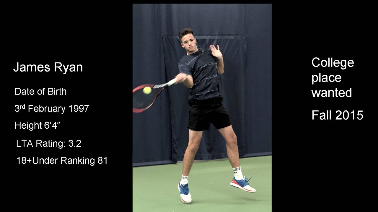 James Ryan Tennis Smart - NCAA US College Tennis recruiting Video - Signed for Holy Names University