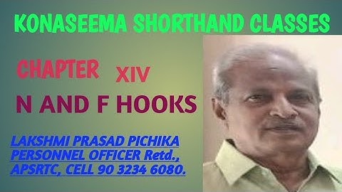 160. ENGLISH SHORTHAND -  (N AND F HOOKS) BY LAKSHMI PRASAD PICHIKA.