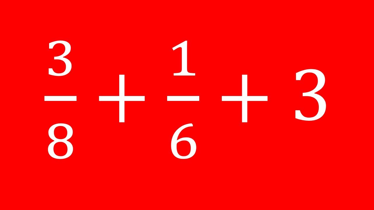 Adding Whole Number To A Fraction YouTube