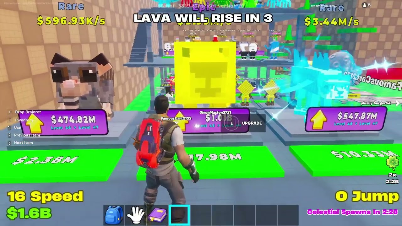 fortnite Survive lava for Brainrots ! ( Brainrot )