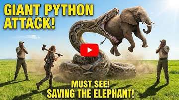 Brave Team Battles GIANT Python to Save Helpless Elephant from Deadly Attack! 🐘🐍🔥
