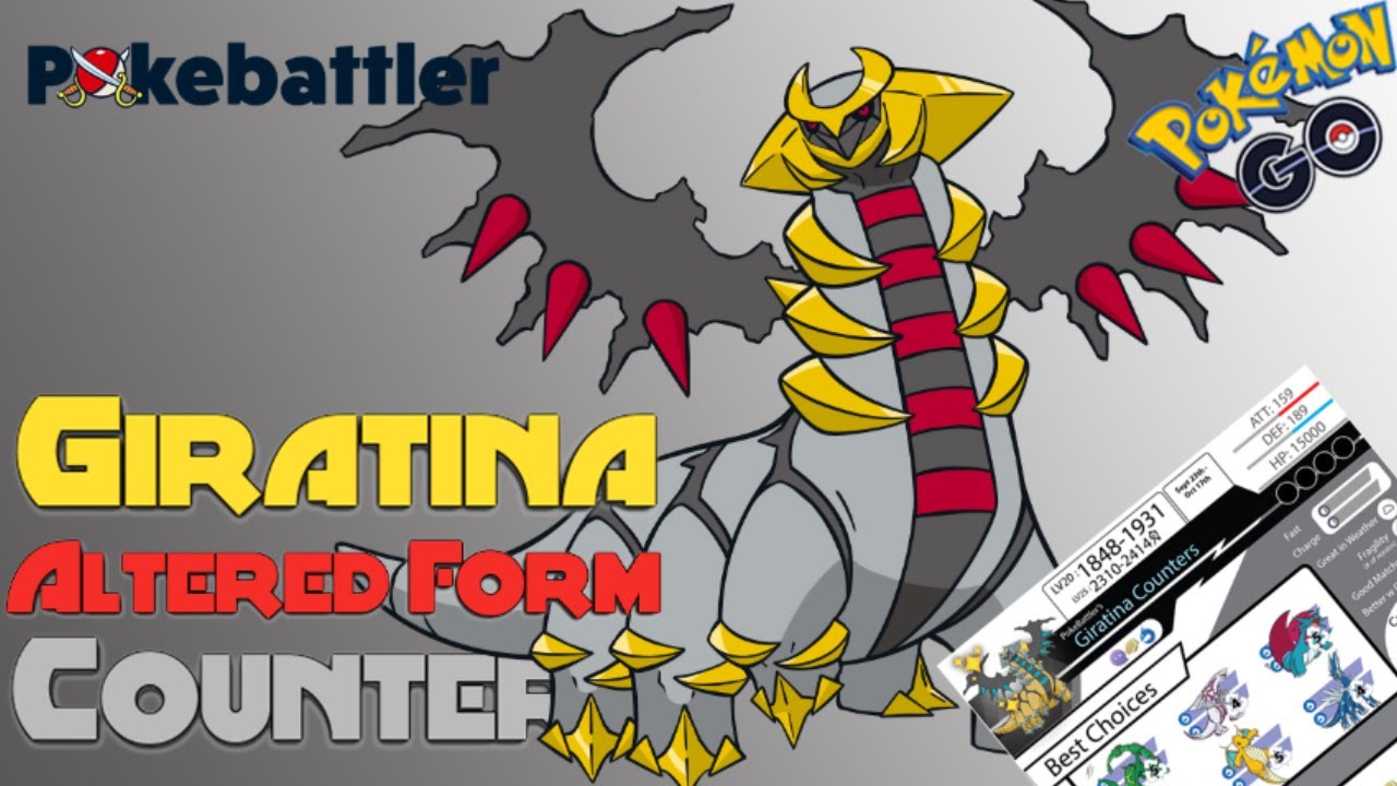 Giratina Counters - Pokemon GO Pokebattler