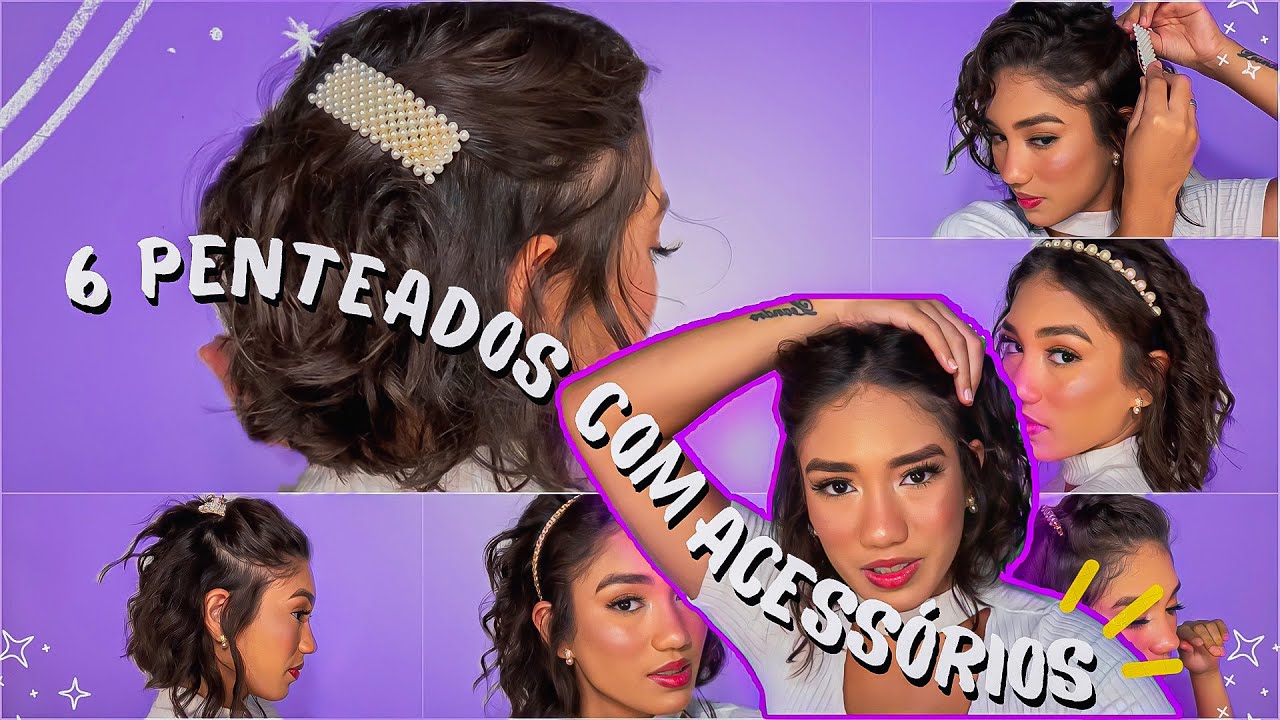COMO FAZER PENTEADOS SIMPLES COM ACESSÓRIOS NA TRANSIÇÃO CAPILAR | Presilhas, tiara, fivelas