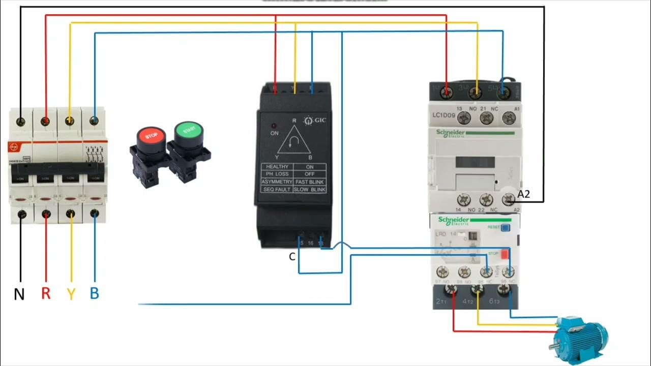 single phasing preventor connection diagram phase failure relay