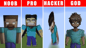 PIXEL ART (NOOB VS PRO VS HACKER VS GOD) HEROBRINE IN MINECRAFT