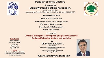 Popular Science Lecture - IWSA in association with Rayat Shikshan Sanstha’s KBP College, Vashi