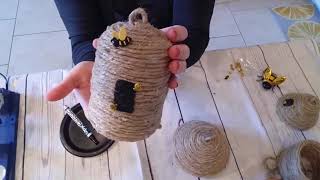 🍯Rope In Best Bee Hive Ever Useful🍯 DIY 2019 with MomDas Life Handmade and Second Hand Tracey Ann!