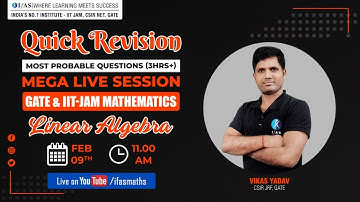 QUICK REVISION || MOST PROBABLE QUESTIONS || 3 HRS + || MATHEMATICS | LINEAR ALGEBRA