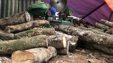 Cắt những khúc gỗ bằng máy cắt nhanh và tăng năng xuất | Nhật Minh Vlogs