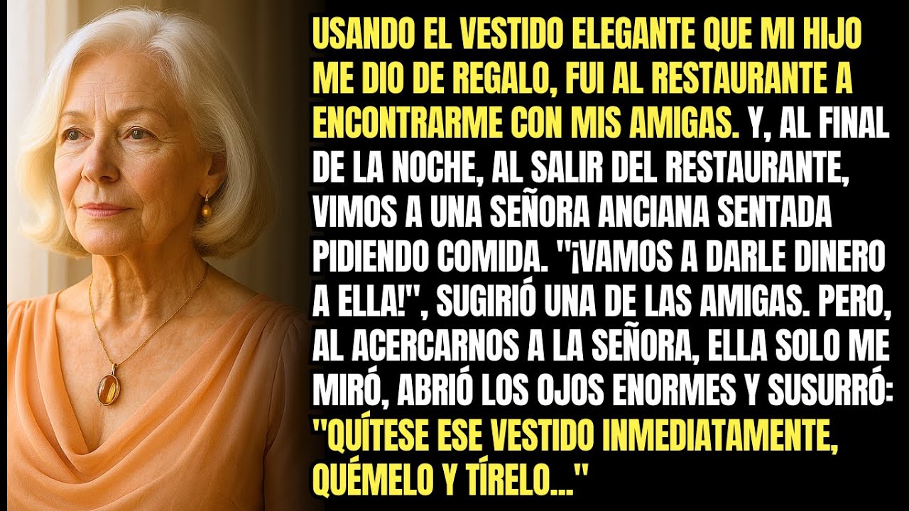 Usando El Vestido Hermoso Que Mi Hijo Me Dio, Fui A La Cena A Encontrarme Con Mis Amigas…