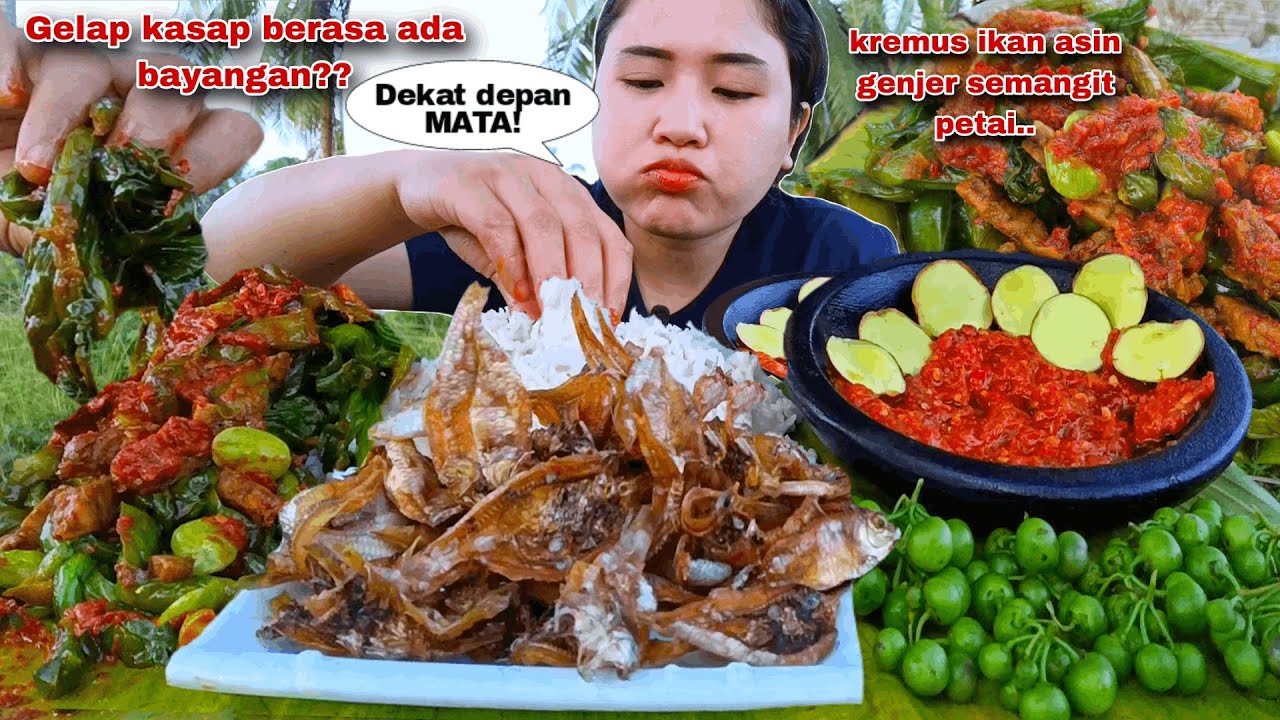 SAMPE GA SADAR HABIS ⁉️ MENU SUNDA IKAN ASIN KRIUK GENJER TEMPE SEMANGIT PETAI LALAPAN MENTAH SAMBAL