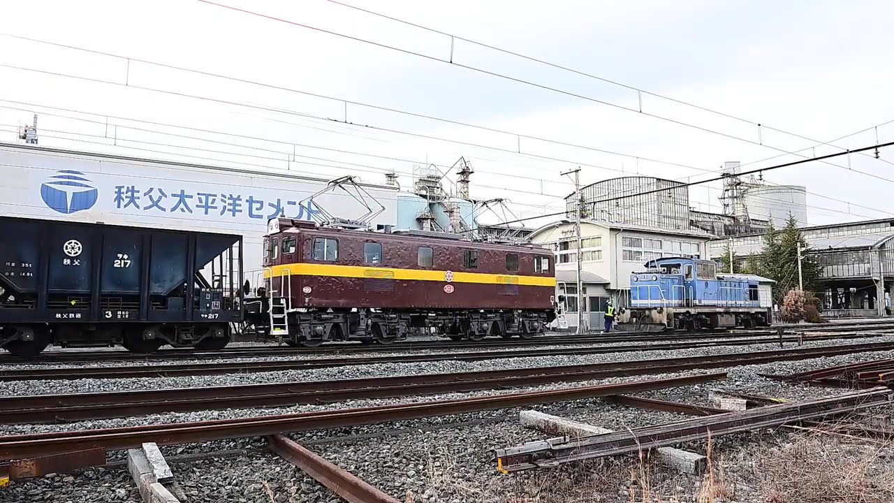 秩父鉄道　武州原谷駅　突放入換