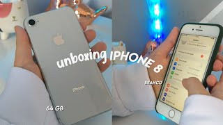 Unboxing do iPhone 8 em 2021 ~ 64 gb * semi novo* 