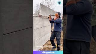 A Real Life Game of Giant CONCRETE JENGA! 😂These Legends Are Building a Wall at 100% Muscle! #funny