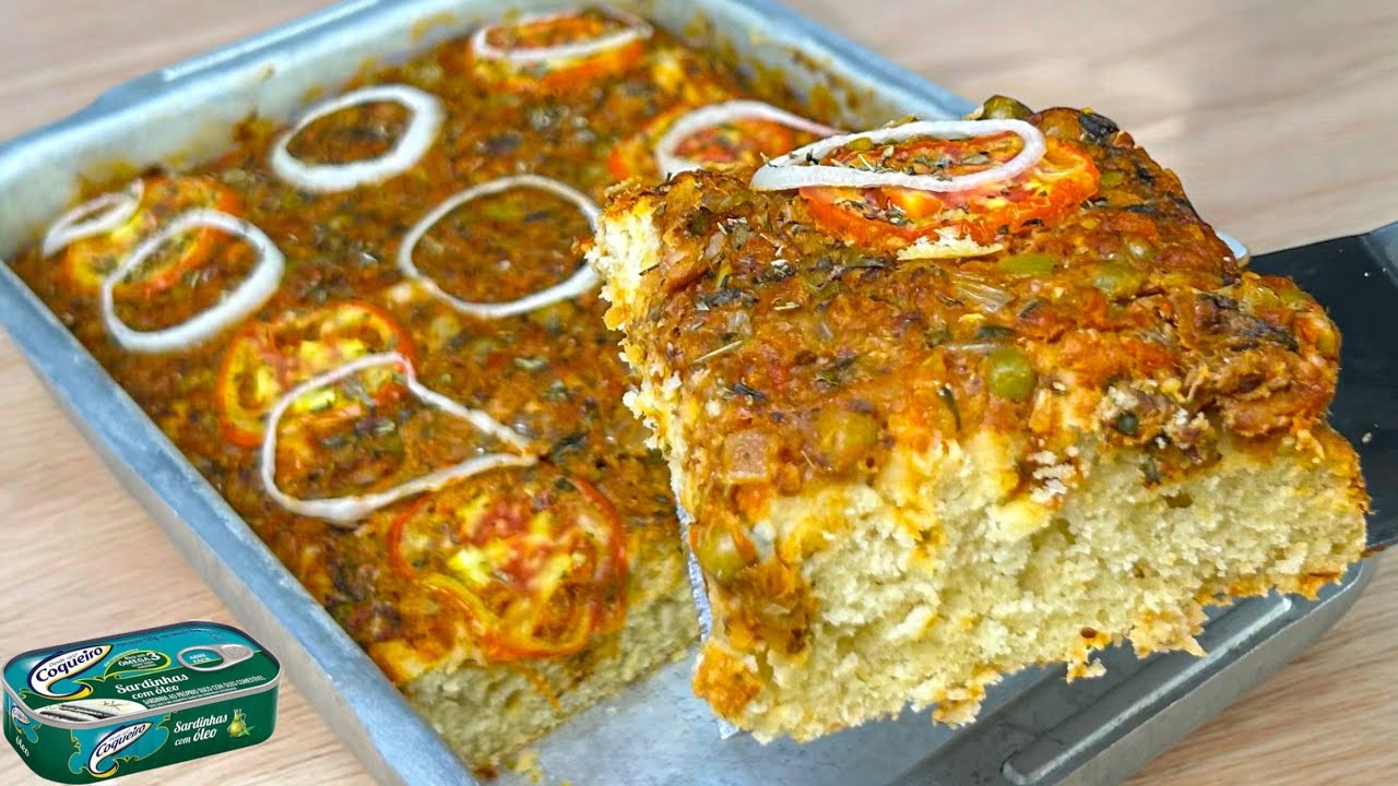 PIZZA DE SARDINHA DOS ANOS 80 FÁCIL E DELICIOSA