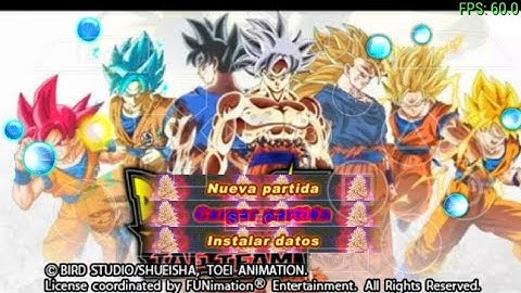 DBZ TTT New Menu + ISO Full BT3 Original Texture Download
