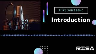 【Voice demo】Hi！I’m Risa.