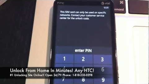 How to Unlock a HTC HD7S for all Gsm Carriers using an Unlock Code