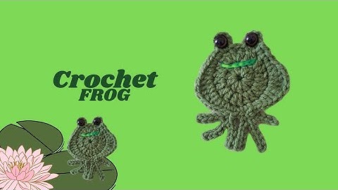 Crochet Frog Applique for Beginners | Crochet Animal Applique tutorial | #ebfcrochet
