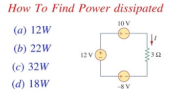 How To Find Power Dissipation In A Resistor || Circuit Analysis Solved Problem