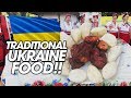 Traditional Ukrainian Food Challenge w/ Shashlik, Vareniki, and Borscht!!