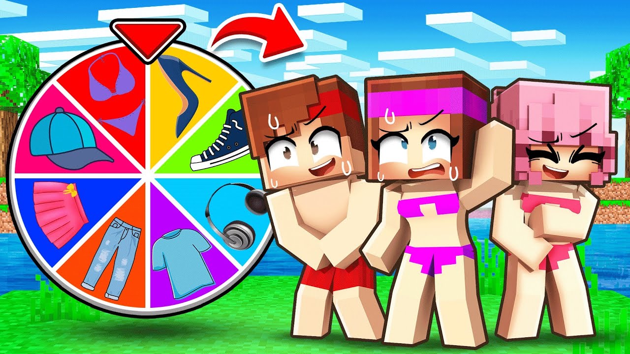 Je Tourne la ROUE des vêtements avec des FANGIRL sur Minecraft !