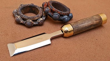 Woodworking tool-making a chisel from old bearing