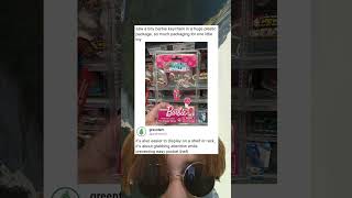 Tiny Barbie Keychain Comically Oversized Plastic Prison