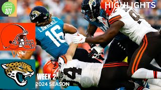Cleveland Browns vs Jacksonville Jaguars Highlights NFL Game 2024 Week 2