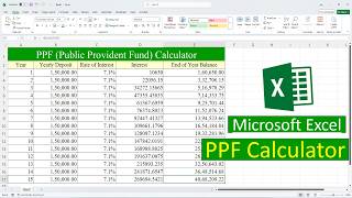How to Create PPF Calculator in Microsoft Excel | PPF Calculation Sheet in Excel screenshot 3