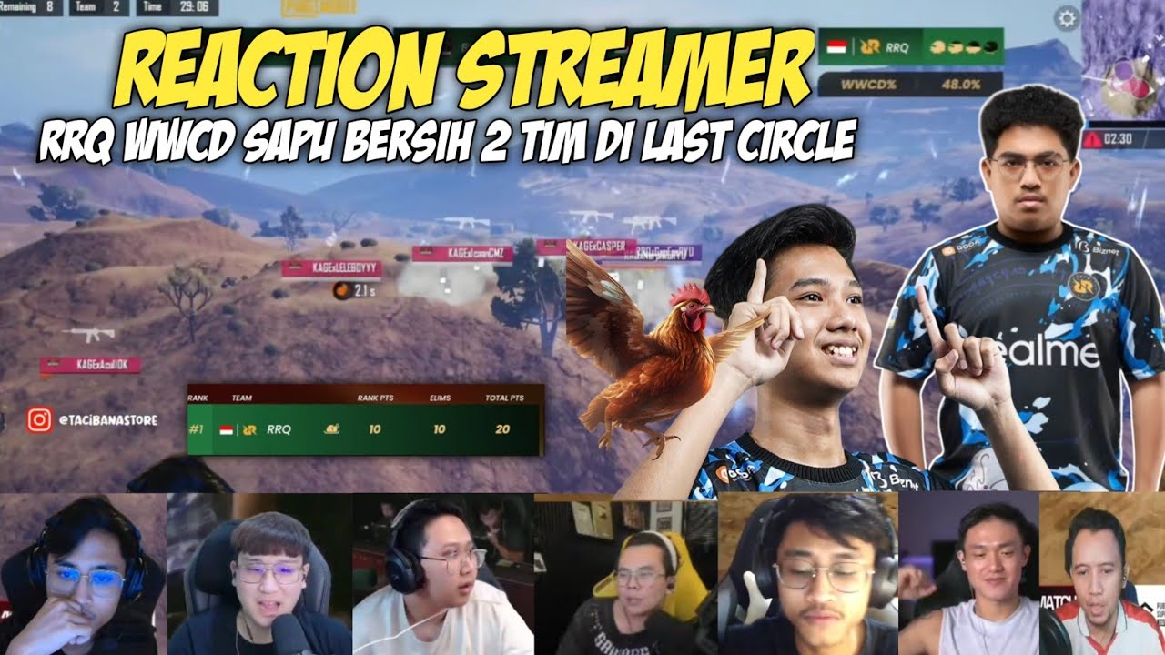 BOM LAPAR MEMASAK !! REAKSI STREAMER RRQ PECAH TELUR WWCD 10 KILL | PMSL SEA