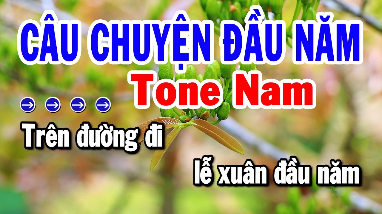 Karaoke Câu Chuyện Đầu Năm Tone Nam Nhạc Sống Dễ Hát 2026 | Karaoke Tuyển Chọn