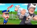 Police Chase Sheep Thief | Police Cartoon + Old MacDonald had a farm | Nursery Rhymes &amp; Kids Song