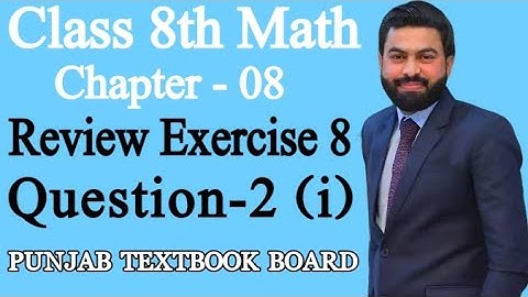 Class 8th Math Unit 8-Review Exercise 8 Question 2 (i)-8th Math Review Exercise 8 Practical Geometry