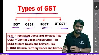 Types Of Gst Igst Cgst Sgst Utgst Goods And Services Tax Gst Act 2017