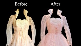 1954 Vintage Pink Wedding Dress Restoration: Parts 13