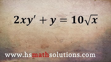First Order Linear Differential Equation (Example)