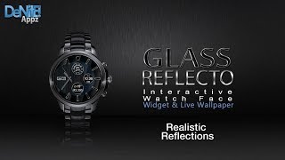 Glass Reflecto HD Watch Face, Widget & Live Wallpaper screenshot 1