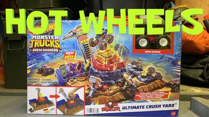 Pista Hot Wheels Monster Truck - Tire Press Challenge - Bone Shaker - -  Real Brinquedos