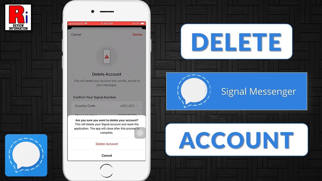 How to Delete Signal Messenger Account Permanently