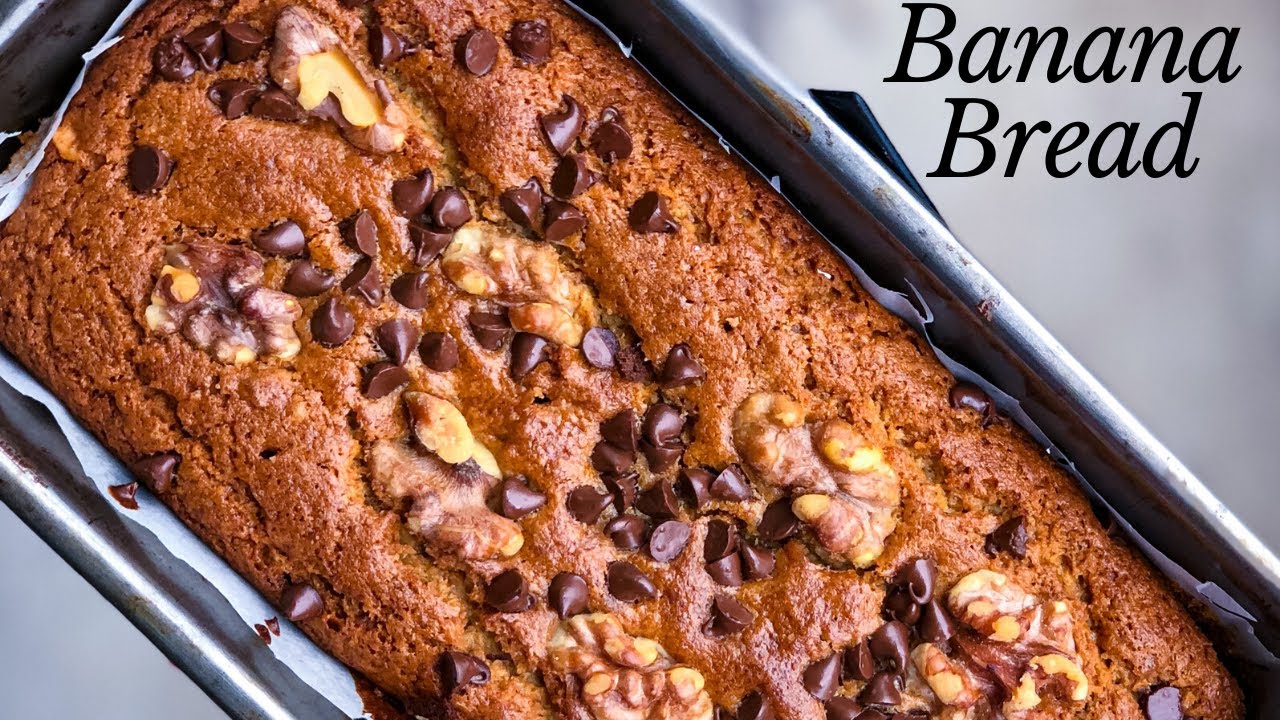 Eggless Banana Walnut Whole Wheat Flour Bread/ केला केक YouTube