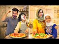 تحدي طبخ البيتزا بين الولاد والبنات الساحره المرعبه جاتلنا البيت جني في خطر 