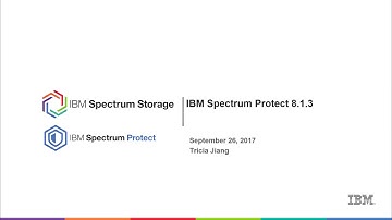 IBM Spectrum Protect 8.1.3 Technical Overview - Presentation