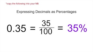 Expressing Decimals as Percentages - 9.1b