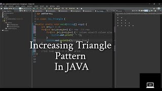 Increasing Triangle Pattern inTamil | Pattern |#javatamil#coding#java#programming #javabasics