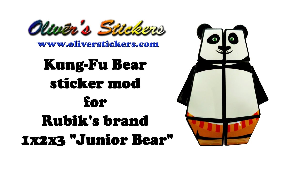 Rubik's Kung-Fu bear sticker mod