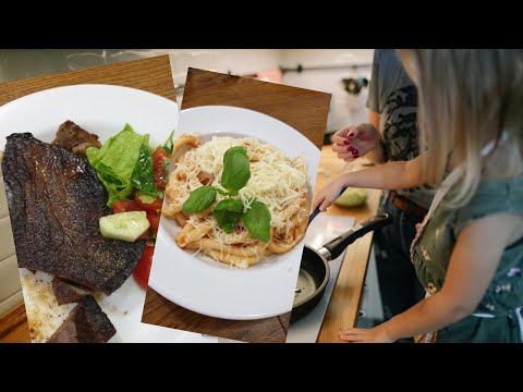 VLOG: ქსოვილების მაღაზია || მე და ივანი ვამზადებთ სტეიკს