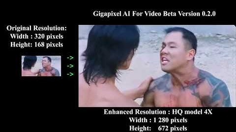 Worst Fight Scene Ever meets Gigapixel AI For Video - Comparison