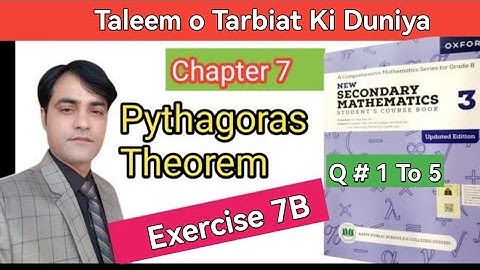 Exercise 7B Question 1 TO 5 II APS Maths 8th II New Secondary Math Book 3 Updated Edition #taleem