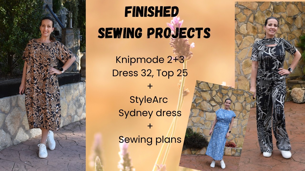 Finished sewing projects!! Style Arc Sydney dress, Named Olo pants, Knipmode dress and top + plans